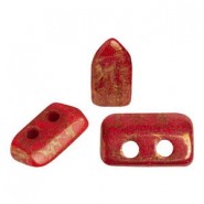 Les perles par Puca® Piros Perlen Opaque coral red bronze 93200/15496
